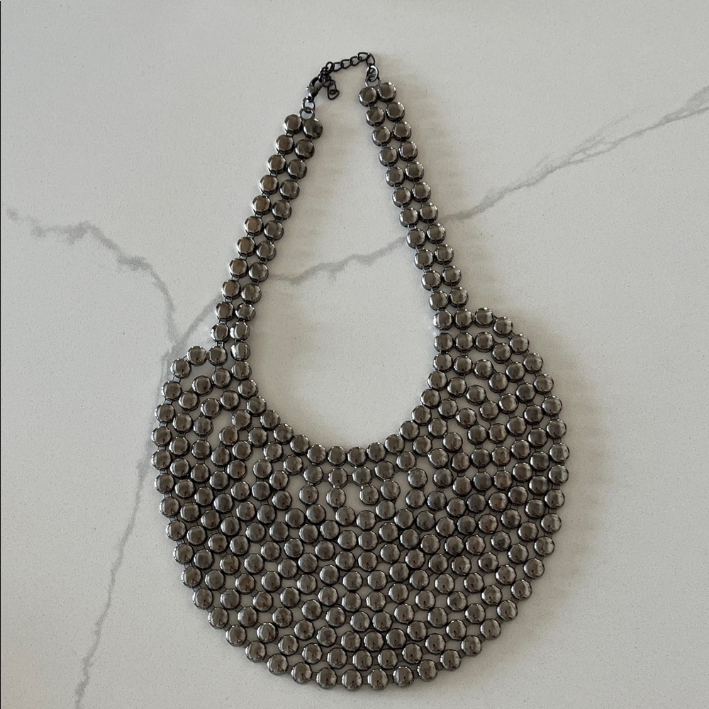 Elegant Silver Statement Necklace